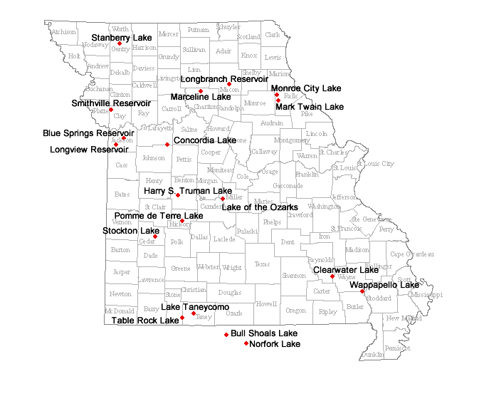 Current Lake Levels map