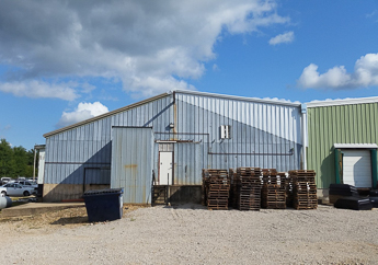 The back entrance of the Dawson Metal Products facility, in Camdenton, Missouri.