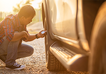 Checking tire pressure can help improve air quality