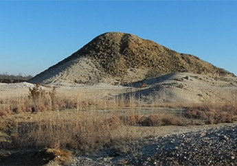 One of several large lead chat piles scattered throughout the Tri-State Mining District