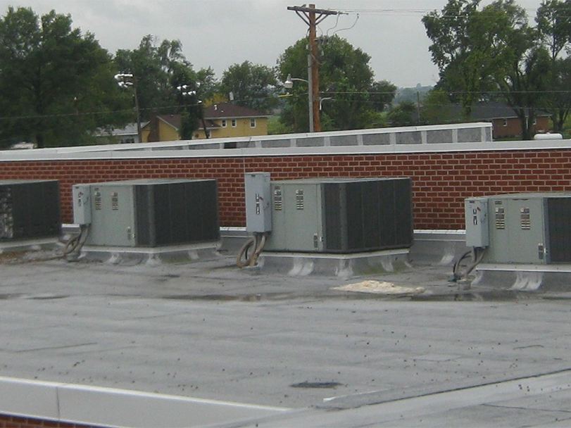 Orrick school roof and installed equipment