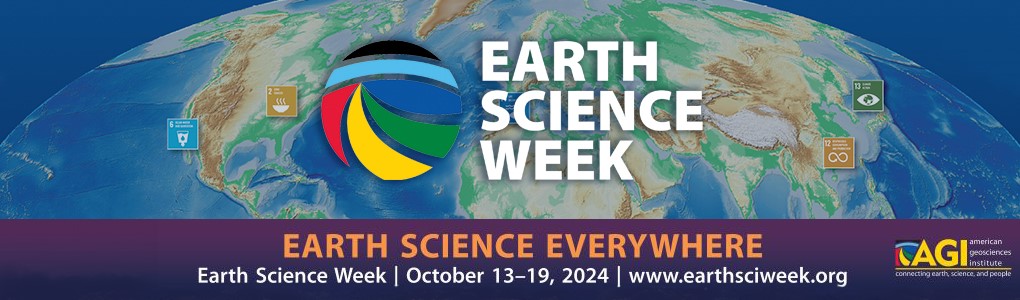 Northern hemisphere from space with the title "Earth Science Everywhere"