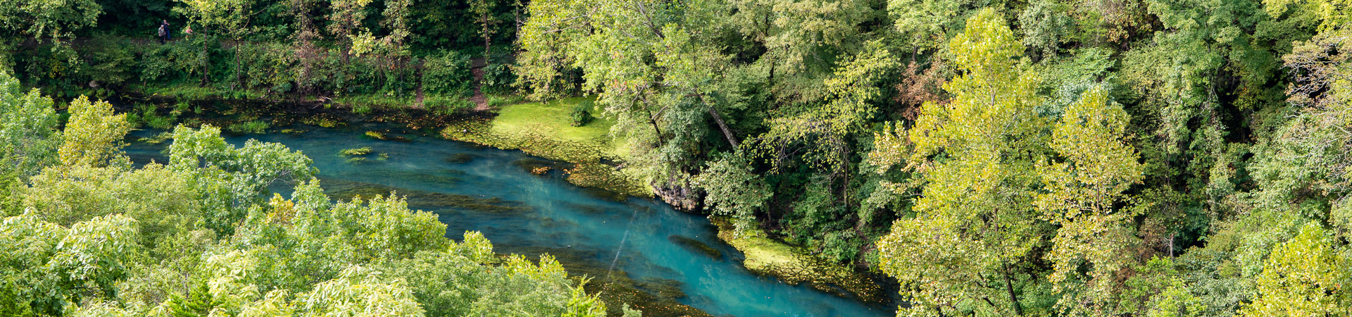 Ha Ha Tonka Springs is the 12th largest spring in the state of Missouri, discharging more than 48 million gallons of water per day.