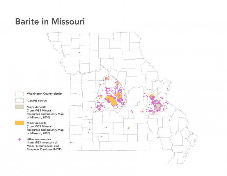 Barite Districts Map