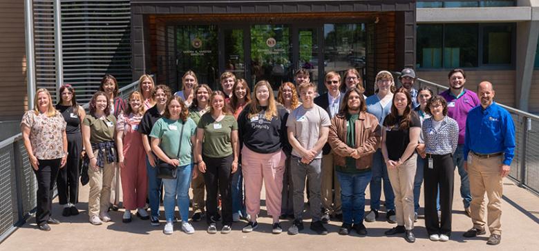 MoDNR 2024 interns, Department Director Dru Buntin and Department Deputy Director Hannah Humphrey