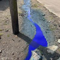 Environmental emergency response responded to a Blue Seed Dye Spill in Morehouse.