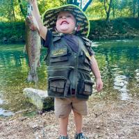 People Enjoying Missouri's Outdoors Category Finalist - Abby Weber, When You Land Your First Trout, Bennett Spring State Park, Lebanon, Missouri