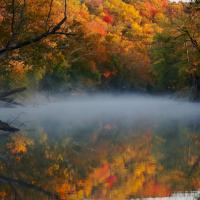 Natural Resources Category Finalist - Jonathan Lauten, Autumn Mist, Moreau River near Jefferson City, Missouri