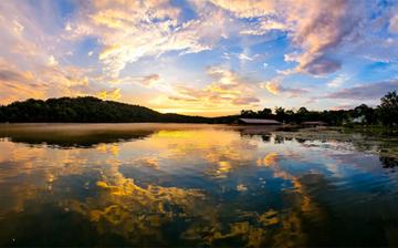 Honorable Mention Natural Resources Category taken by Craig B Smith - Sunset Over Lake Taneycomo, Forsyth