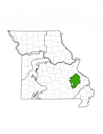 St. Francois Mountains Groundwater Province map