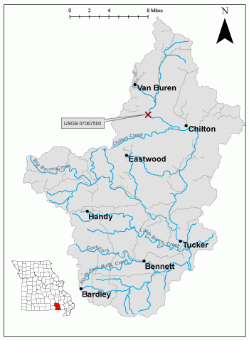 USGS Streamgage - Big Spring near Van Buren Figure 1