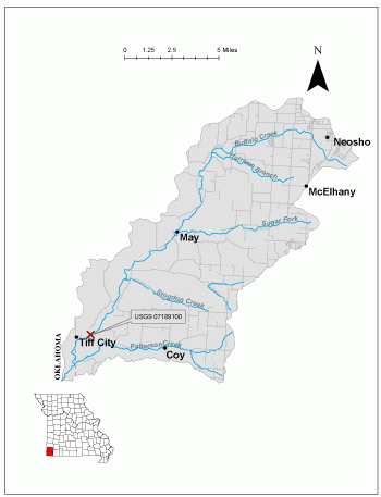 USGS Streamgage - Buffalo Creek at Tiff City Figure 1