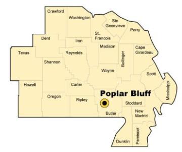 Southeast Regional Office Counties Map