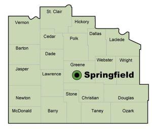 Southwest Regional Office Counties Map