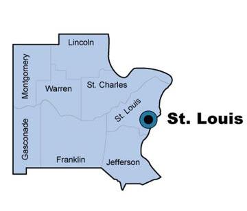 St. Louis Regional Office Counties Map