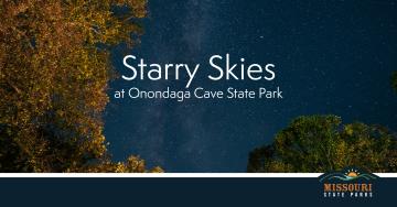 Star filled sky at Onondaga Cave State Park
