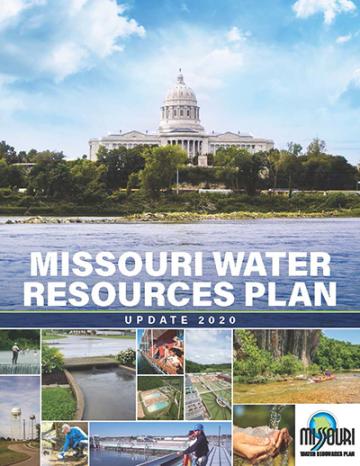 A compilation of photos showing the various water resource and uses in Missouri