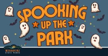 Spooking up the Park with ghost and bats flying around