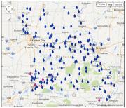 Groundwater monitoring well network