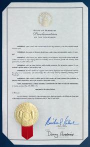 Signed Governor's Drinking Water Week Proclamation for May 2026